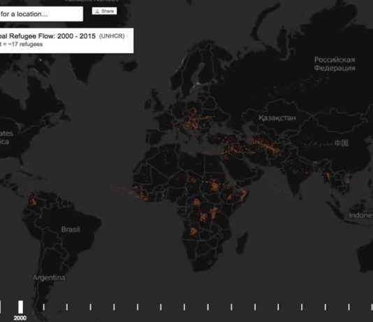 El flujo global de refugiados, en un estremecedor mapa en tiempo real