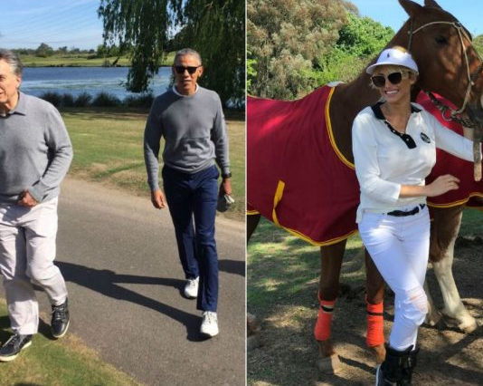 Vicky Xipolitakis, cerca de Barack Obama y Mauricio Macri