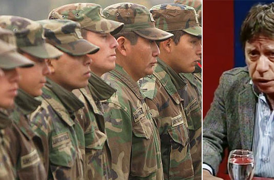 Bussi exige el servicio militar para que los jovenes se inserten en la sociedad, se alejen de la droga y sirvan a la Patria