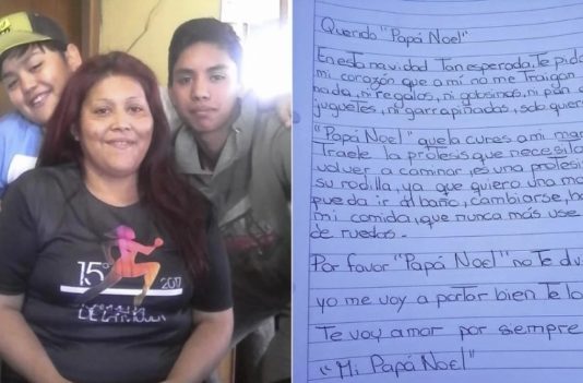 La carta para Papá Noel que te va a emocionar: “Quiero que cures a mi mamá”