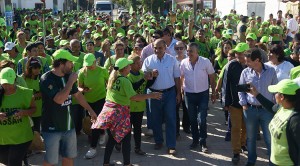 Manzur supervisó obras de pavimentación en Villa Alem