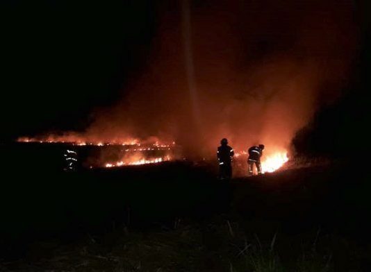 Nuevamente quema de pastizales por la nueva traza de la 38
