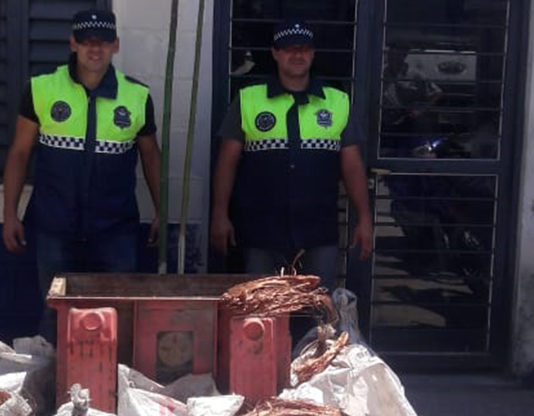 Secuestran más de 700 kilos de cobre robados a EDET