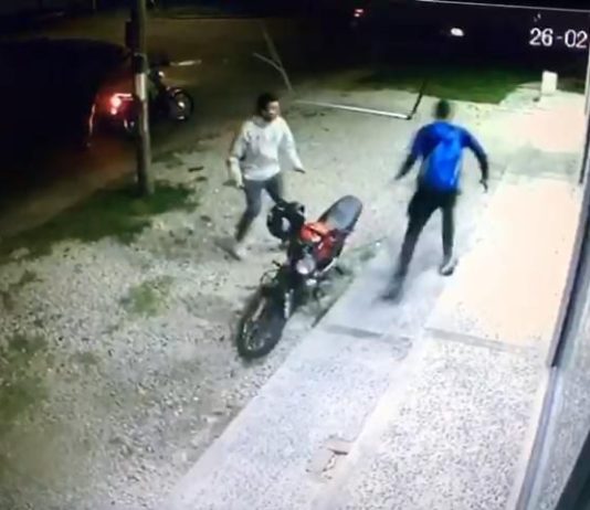 Como no pudieron robarle la moto, la destrozaron (videos)