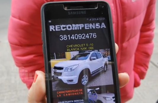 Les robaron la camioneta y ofrecen recompensa para quien aporte datos.