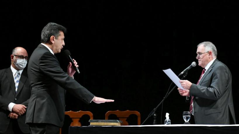 Jaldo tomó juramento a Fabián Soria como ministro de Obras Públicas