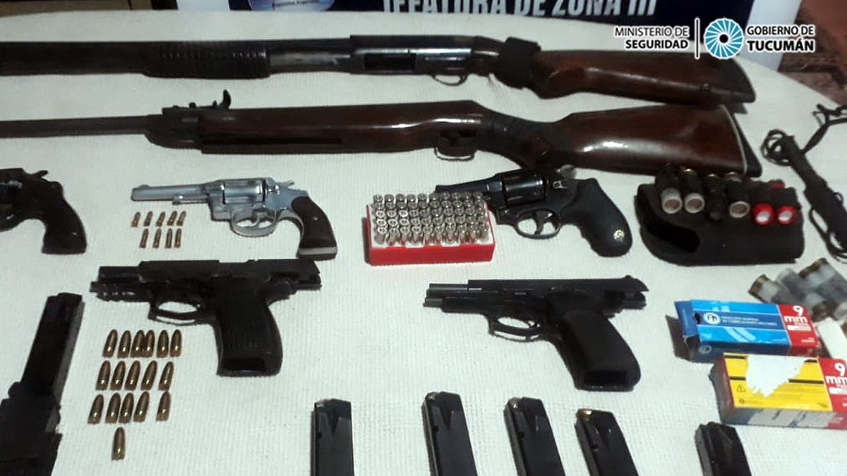 secuestraron armas de fuego y municiones