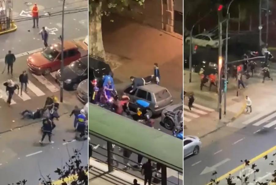 VIDEOS- Corridas y batalla campal entre hinchas de Boca y Colo Colo tras el partido por Copa Libertadores