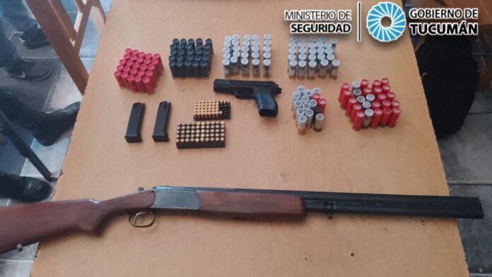 incautaron armas de fuego y municiones