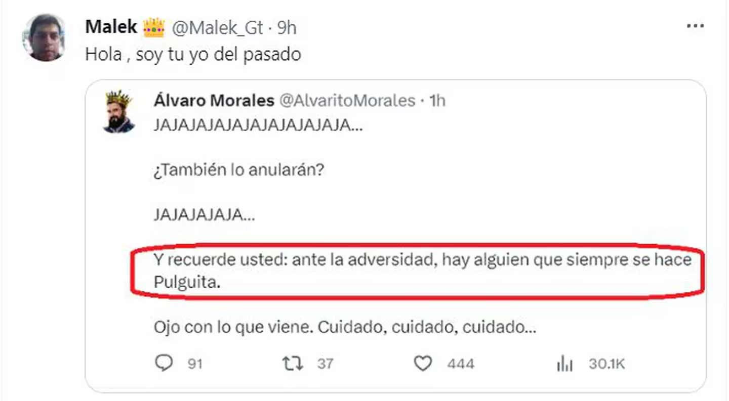 tweet de fans de messi en respuesta a alvarez