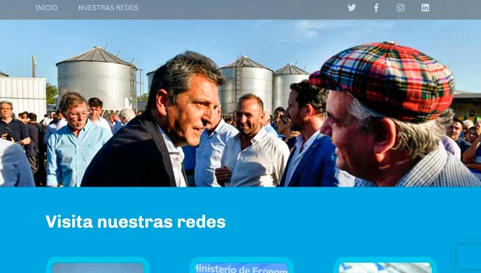 web de sergio massa antes de ser hackeada