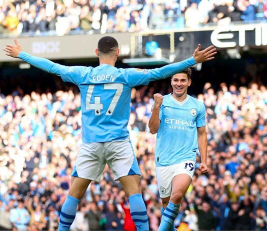 Julián Álvarez marcó un gol en la victoria del City