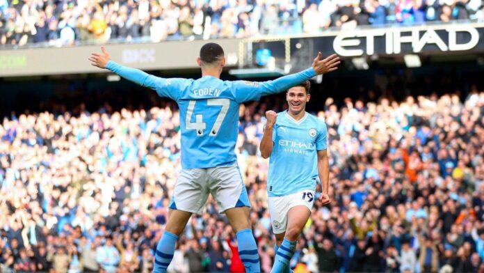 Julián Álvarez marcó un gol en la victoria del City