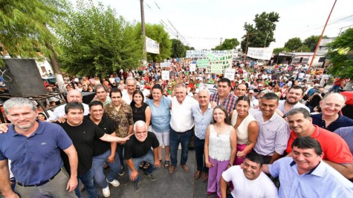 Jaldo recorrió las obras que se realizan sobre la ruta