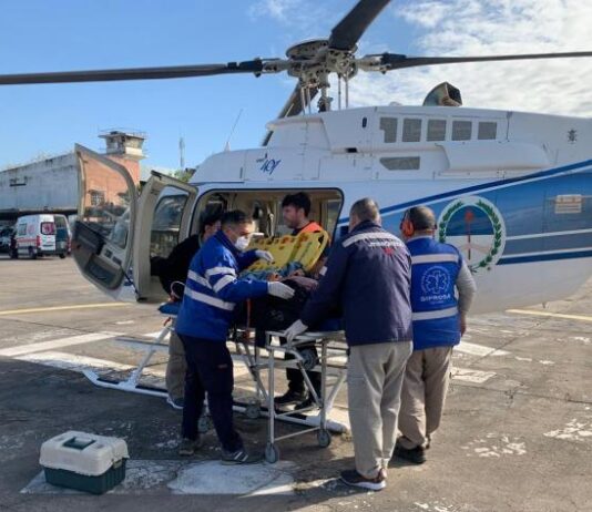 Se realizó con éxito un traslado sanitario de un paciente de Anca Juli