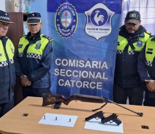 Secuestran armas de fuego y municiones en allanamientos