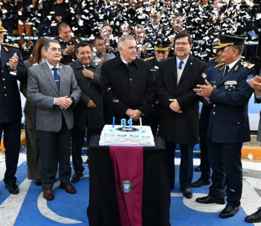 Jaldo encabezó el acto de los 84 festejos del Instituto de Enseñanza Superior policial