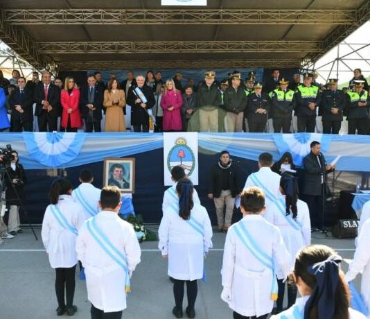 Jaldo tomó la promesa de lealtad a la Bandera en Trancas