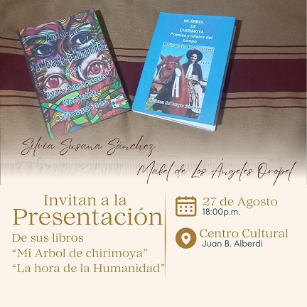 Realizarán una doble presentación de libros en el Centro Cultural Juan Bautista Alberdi