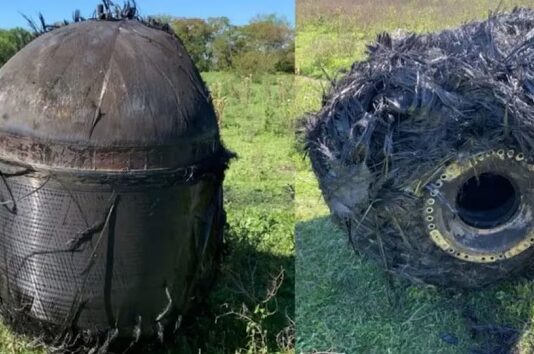 El extraño objeto metálico hallado en un campo de Chaco podría pertenecer a un cohete espacial