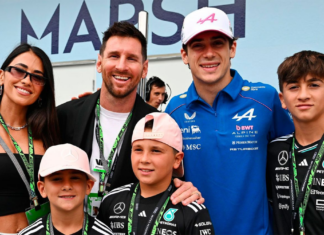 Messi y su familia fueron a ver a Colapinto en el Gran Premio de Miami