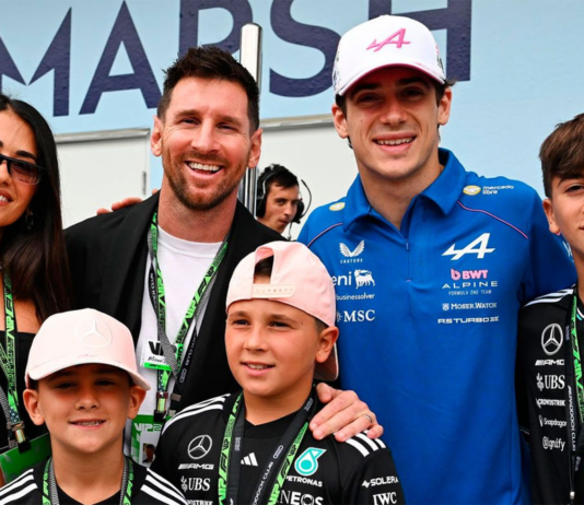 Messi y su familia fueron a ver a Colapinto en el Gran Premio de Miami