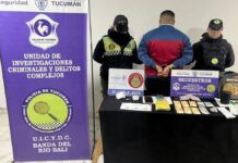 Secuestran un equivalente a 10.000 dosis de cocaína