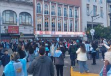 Los festejos en Plaza Independencia por la clasificación