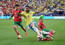 Gracias a un golazo de Vinicius, Brasil rescató un empate ante Marruecos