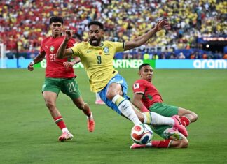 Gracias a un golazo de Vinicius, Brasil rescató un empate ante Marruecos