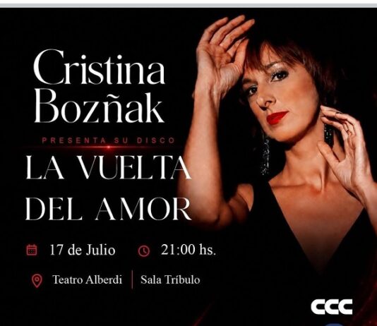 Cristina Bozñak lleva su disco «La vuelta del amor» al Teatro Alberdi en el Julio Cultural 2026