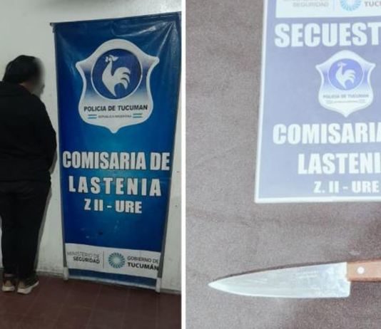 Una mujer fue aprehendida por herir a su pareja con un cuchillo