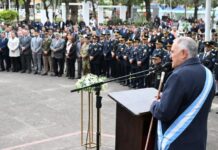 Jaldo encabezó el acto central por un nuevo aniversario del nacimiento de Alberdi