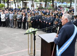 Jaldo encabezó el acto central por un nuevo aniversario del nacimiento de Alberdi