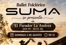 Este domingo se presenta el Ballet Folclórico de SUMA en El Parador La Andrea
