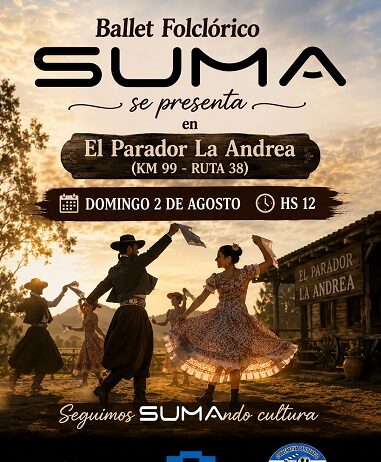 Este domingo se presenta el Ballet Folclórico de SUMA en El Parador La Andrea