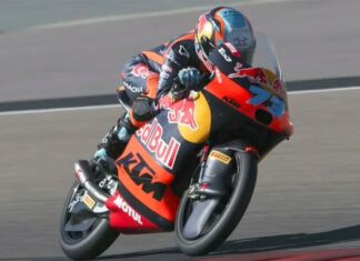Valentín Perrone volvió al podio en Moto3 con un tercer puesto