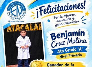 Alumno de la Escuela Normal de Monteros pasó a la instancia internacional de Atacalar