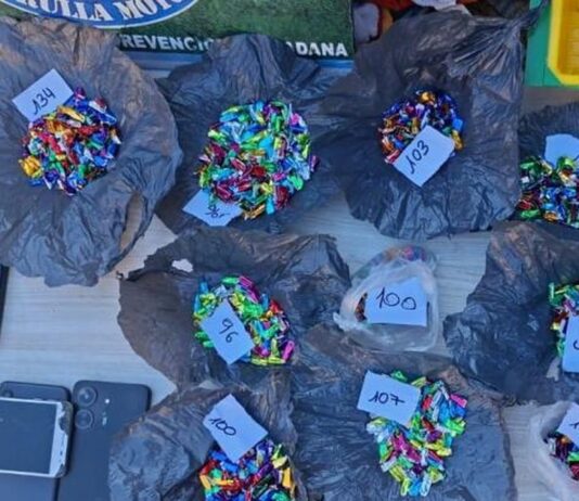 Incautan más de 1200 dosis de pasta base y aprehenden a una pareja