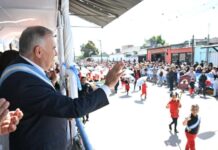Jaldo encabezó el acto por el 39° aniversario de la municipalización de Alderetes