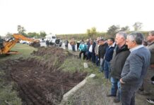 Jaldo supervisó obras de canalización y desobstrucción de desagües