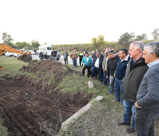 Jaldo supervisó obras de canalización y desobstrucción de desagües
