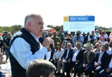 Jaldo visitó la obra de la doble terna El Bracho – Villa Quinteros y la estación transformadora Leales