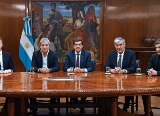 En Hacienda. Diego Santilli y Luis Caputo se reunieron con el gobernador de Jujuy
