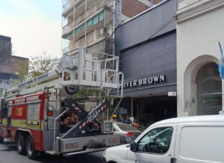 principio de incendio en un bar de Buenos Aires y Las Piedras