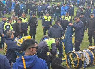 secuestraron gran cantidad de bebidas alcohólicas a hinchas de Rosario Central